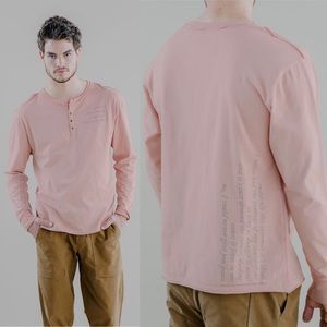 Taylor Swift Folklore Peace Lyrics Blush Pink Longsleeve Henley Shirt Men’s M
